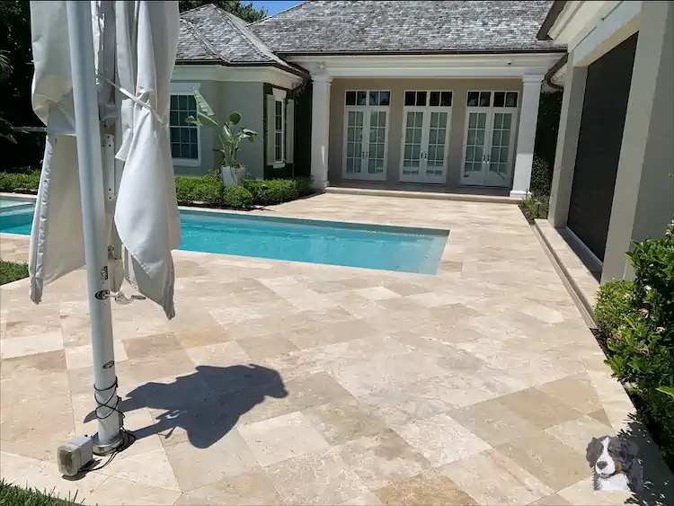 Cleaned n Sealed Travertine Pool Deck.webp